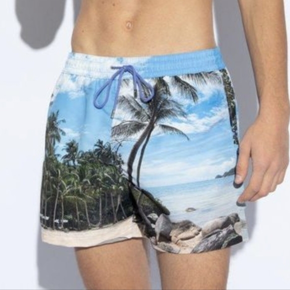 PAUL SMITH Paradise Print Swim Shorts - Picture 1 of 8